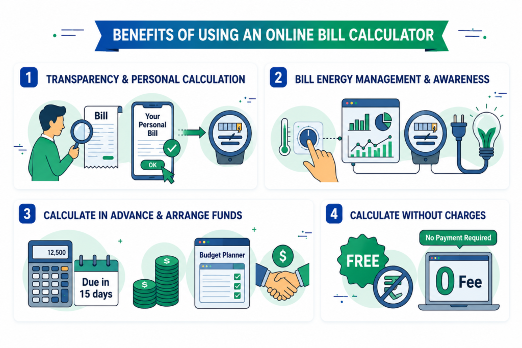 Benefits of an online bill calculator