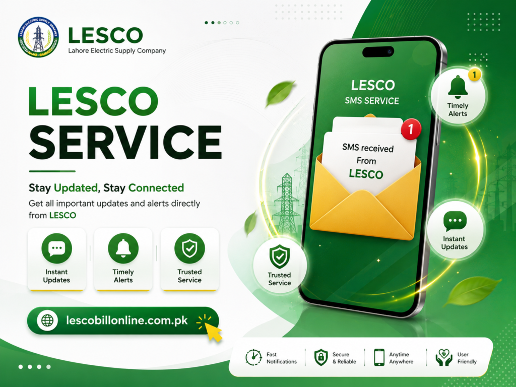 LESCO SMS/Email Registration